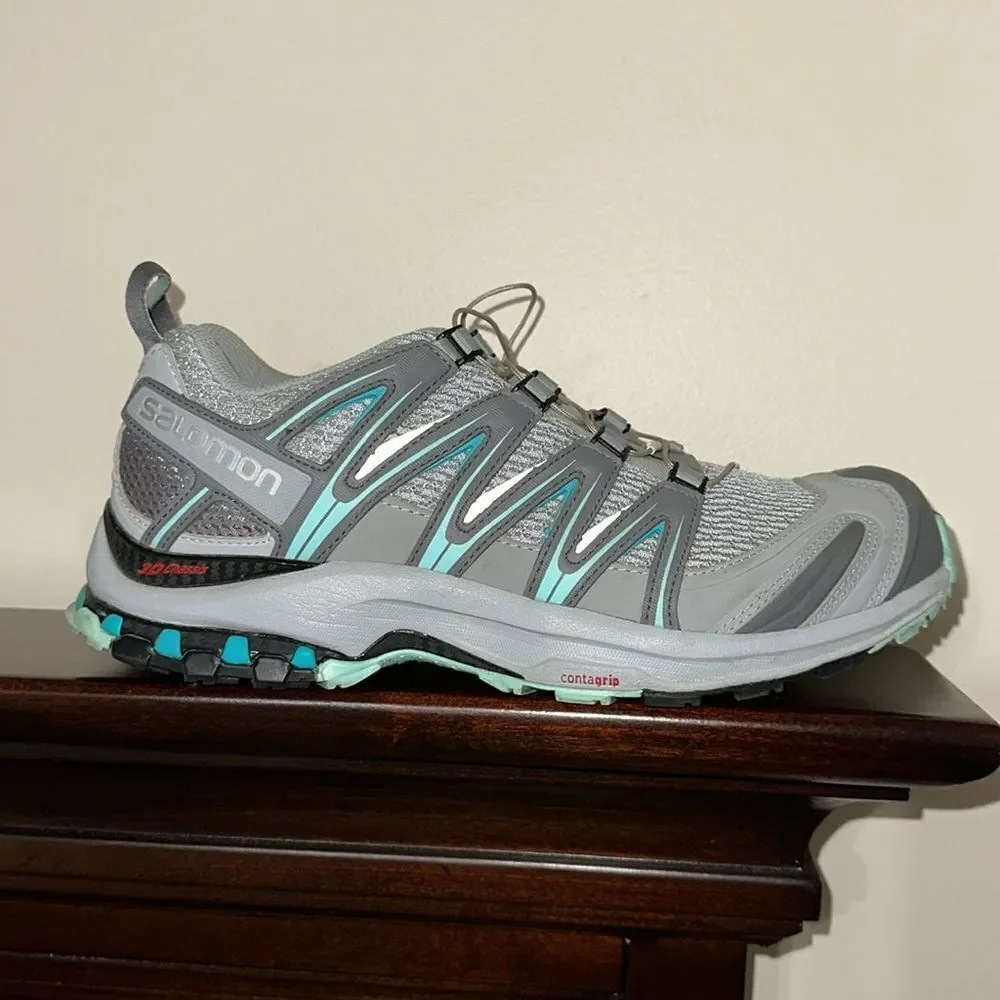 Salomon Athletic Shoes - Gray and Teal Salomon Speedcross 3 Trail Running Sneaker Shoe - Womens  main image 3